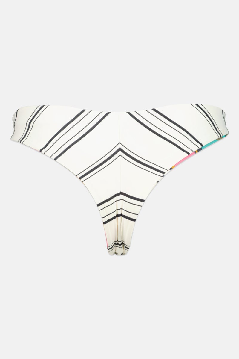 Billabong Women Allover Print Pull On Tanga Bikini Bottom, Multicolor - Image 3