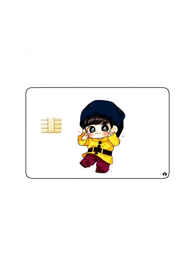 RKN PRINTED BANK CARD STICKER Cute Dwarf Drawing - Image 2