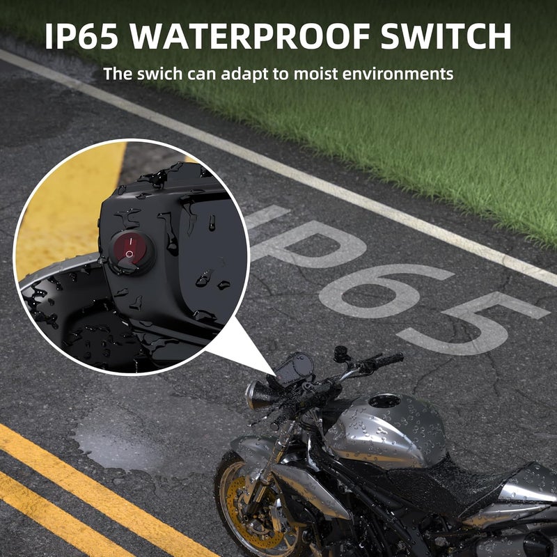 DAIERTEK Rocker Switch 12V 20A Waterproof Marine Round Rocker Switch Red LED Lighted [UL Listed] ON Off Toggle Switch 3 Pin SPST for Car Truck RV Boat -5pcs - Image 5