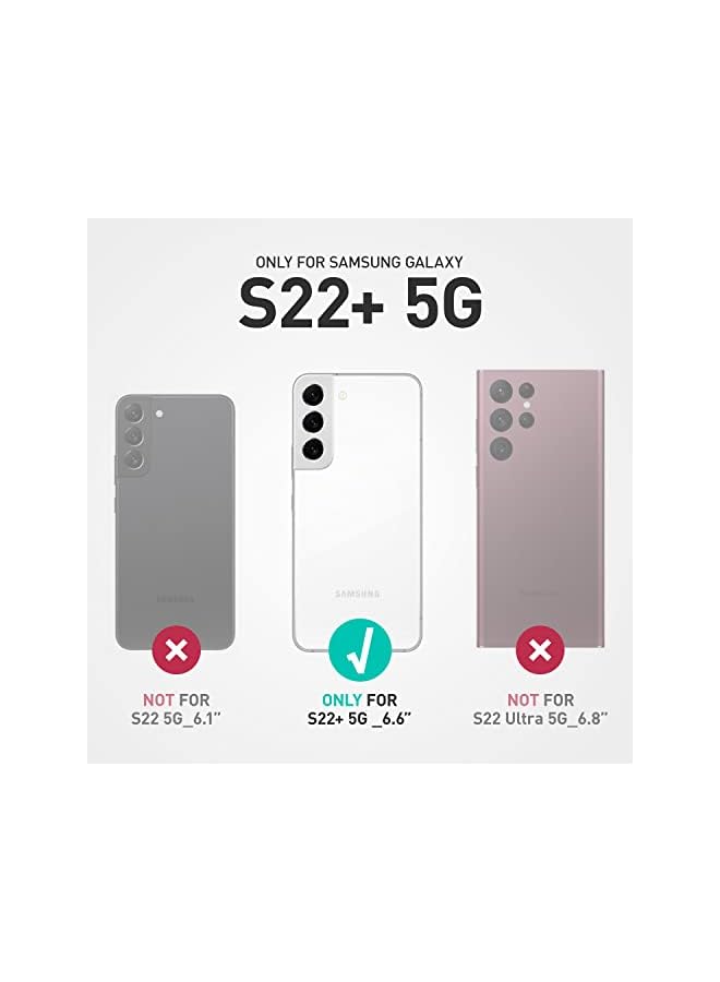 SupCase UB Edge Pro Series Case for Samsung Galaxy S22 Plus 5G (2022 Release), Slim Frame Clear Protective Case with Built-in Screen Protector (Black) - Image 2