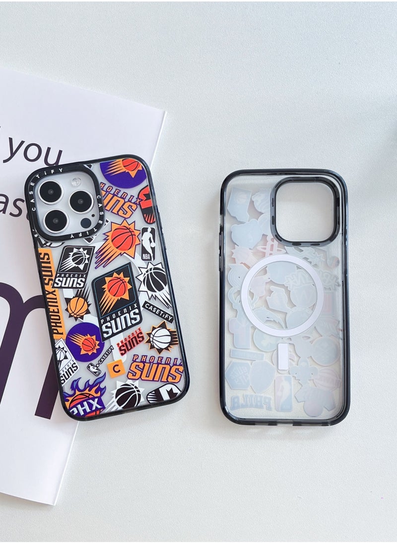 Casetify - iPhone 14 Pro Max Case NBA SUNS Mania iPhone Case Magnetic Magsafe MagFit Anti-Yellowing Technology Cover - Image 1
