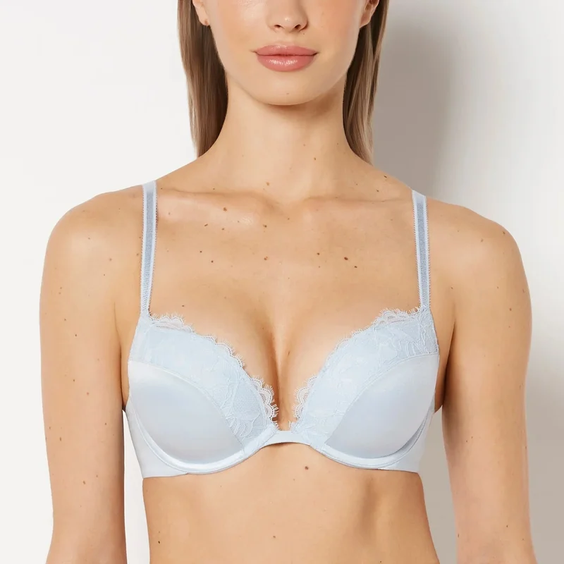 لا سينزا La Senza Push Up Plunge Bra With Afterglow Lace Details