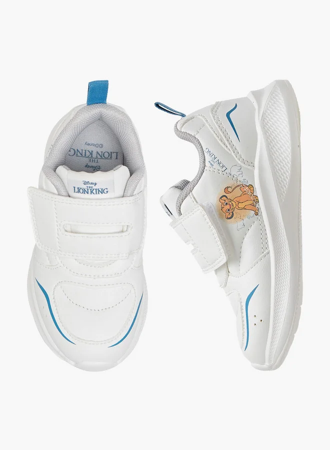Disney Boys The Lion King Print Sports Shoes with Hook and Loop Closure