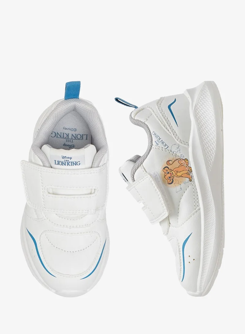 ديزني حذاء رياضي للأولاد بطبعة الأسد الملك مع إغلاق بشريط لاصق