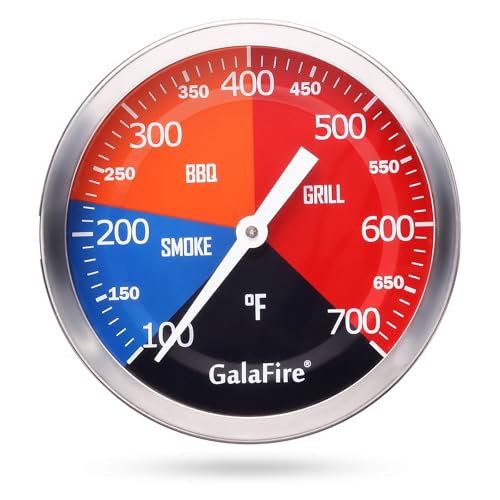 GALAFIRE 3 3/16 Inch BBQ Temperature Gauge for Smoker Wood Charcoal Pit, Large Face Grill Analog Thermometer - Image 1