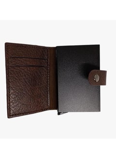 Generic Leather and Carbon Fiber Card Holder for Men Slim Wallet Smart Small Design - Credit Card Holder Blocking Technology  - Image 3