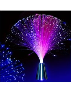 LED Fiber Optic Light, Color Changing Party Centerpiece Ambient Lamp, Calming Uplight for Birthday, Bar, Neon, Nightclub, Tabletop Freestanding Plastic Lamp with Switch Control, Space Theme, Battery Powered (No Plug)