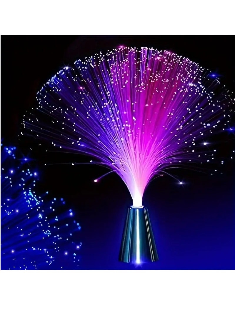 PAMEER - LED Fiber Optic Light, Color Changing Party Centerpiece Ambient Lamp, Calming Uplight for Birthday, Bar, Neon, Nightclub, Tabletop Freestanding Plastic Lamp with Switch Control, Space Theme, Battery Powered (No Plug) - Image 1