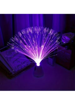 بامير مصباح LED من الألياف الضوئية، مصباح محيطي متغير اللون، إضاءة علوية هادئة لأعياد الميلاد، البار، النيون، الملهى الليلي، مصباح بلاستيكي قائم بذاته على الطاولة مع مفتاح تحكم، موضوع الفضاء، يعمل بالبطارية (بدون قابس)  - Image 2