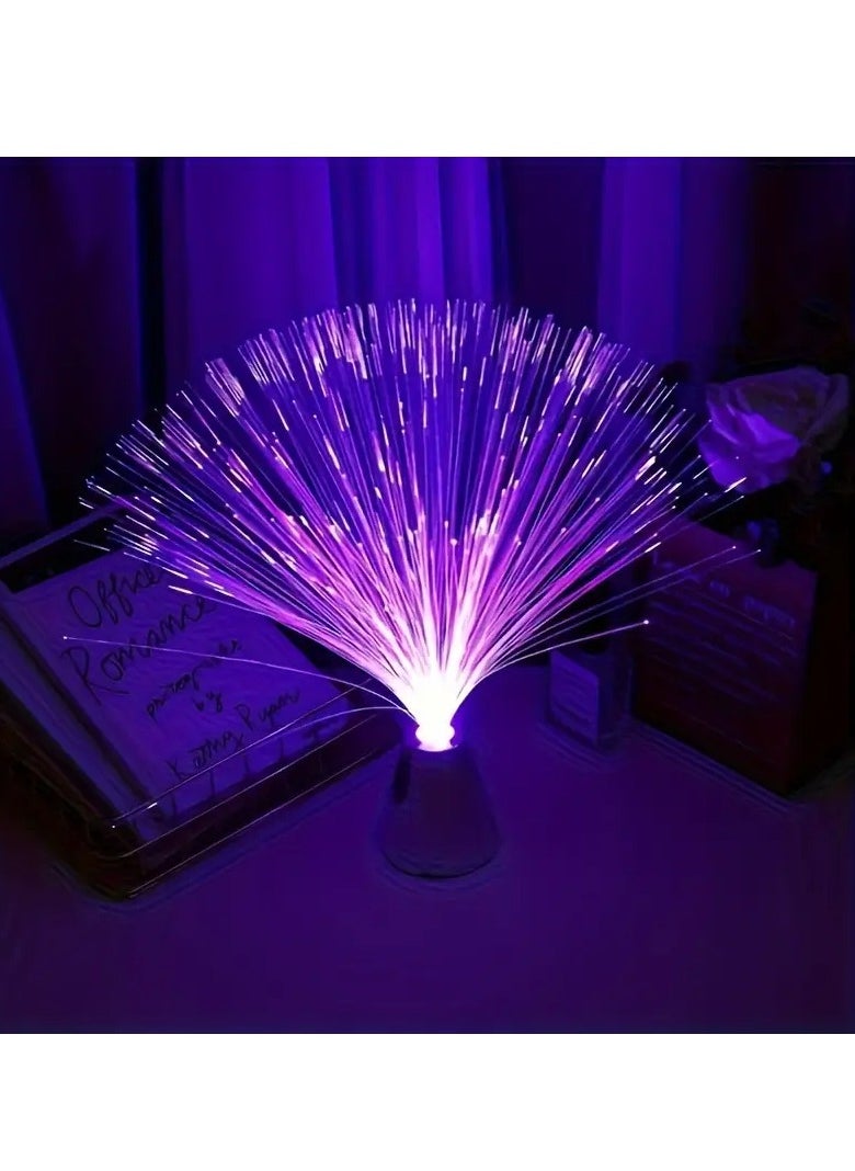 PAMEER - LED Fiber Optic Light, Color Changing Party Centerpiece Ambient Lamp, Calming Uplight for Birthday, Bar, Neon, Nightclub, Tabletop Freestanding Plastic Lamp with Switch Control, Space Theme, Battery Powered (No Plug) - Image 1