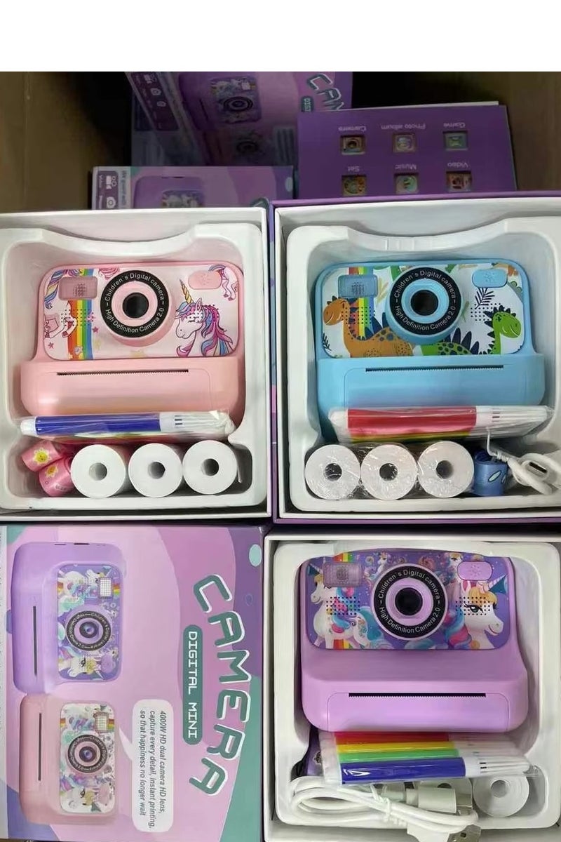 Generic Children's Camera With Printing Can Shoot Children's Gift Mini Toy Camera Photos Video Digital Instant Camera - Image 3