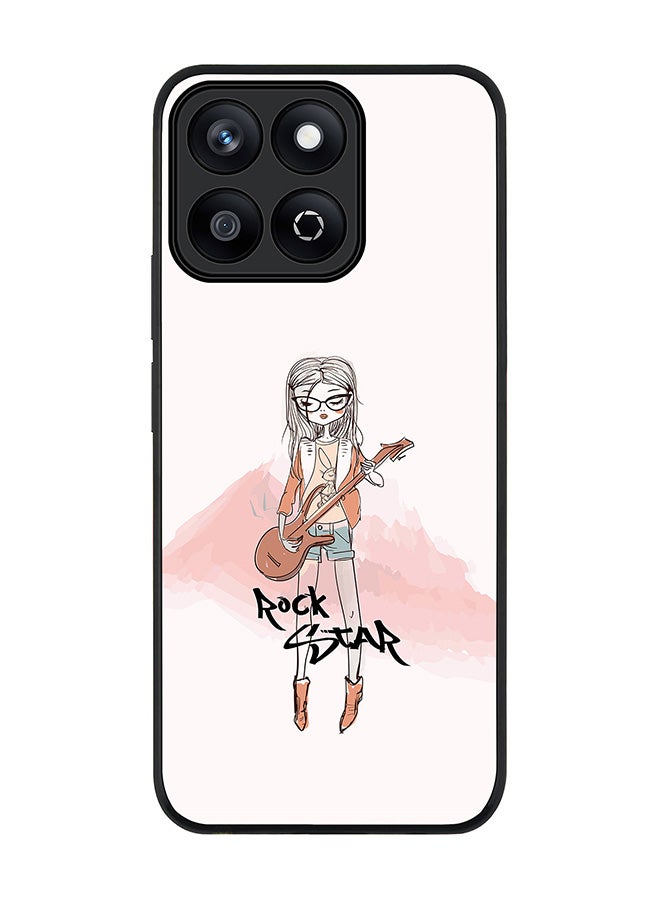 Stylizedd For Honor X7c 4G Case,Slim fit Camera Protection, Shockproof Thin Phone cover  - Rockstar Girl - Image 1