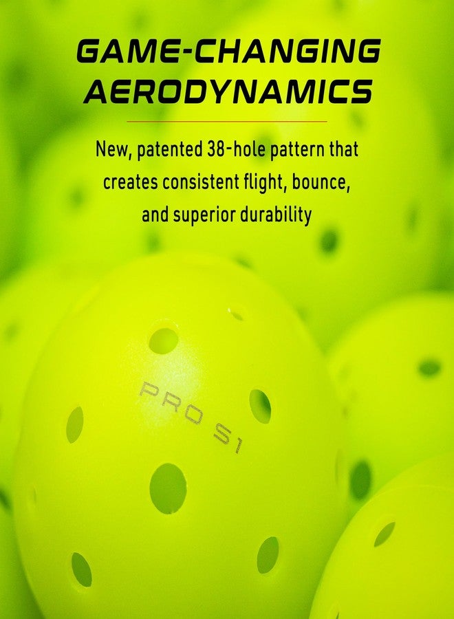 Selkirk Sport Pro S1 Ball | Crack-Resistant | 38 Hole Outdoor Pickleball Balls | USAPA Approved Pickle Ball for Tournament Play | Advanced Aerodynamics | 4 Pack Pickleballs | - Image 4