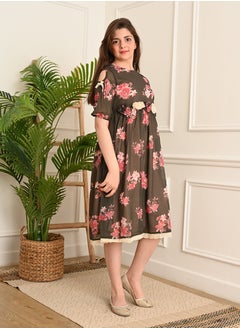 Elegant Girls' Dress with text sleeves