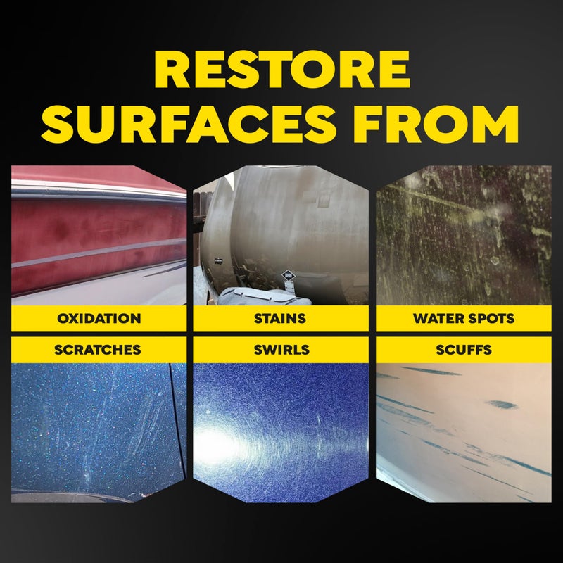 Meguiar's M4916 Marine/RV Heavy Duty Oxidation Remover, Oxidation, Water Spot, Stain, and Boat Scratch Remover for Vehicles with Gel Coat and Fiberglass Surfaces, 16 Oz - Packaging may vary - Image 3