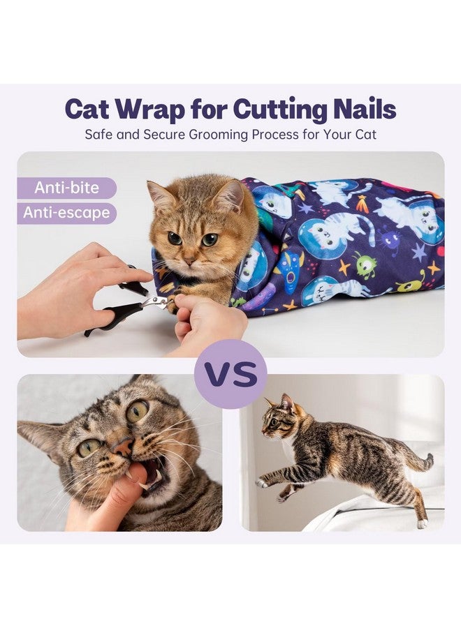 Paw Legend Paw Legend 27.6" Cat Wrap for Grooming Cat Wrap for Cutting Nails Cat Restraint for Nail Clipping Self Adhesive Blanket Restraint Cloth for Cats Within 15lbs  - Image 3