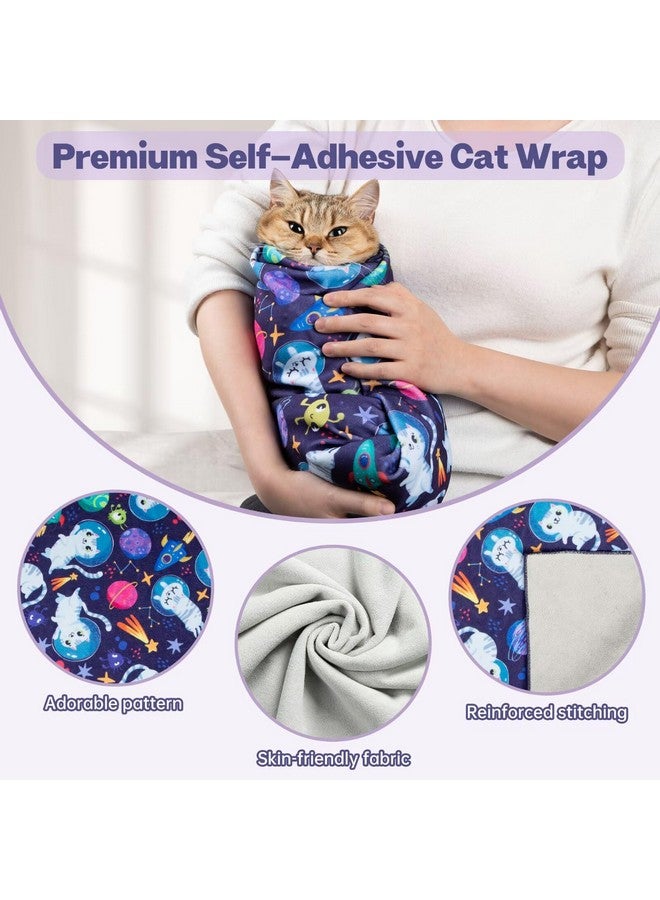 Paw Legend Paw Legend 27.6" Cat Wrap for Grooming Cat Wrap for Cutting Nails Cat Restraint for Nail Clipping Self Adhesive Blanket Restraint Cloth for Cats Within 15lbs  - Image 4