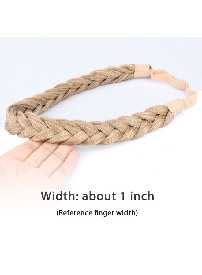 DIGUAN 2 Strands Synthetic Hair Braided Headband Classic Chunky Plaited Braids Elastic Stretch Hairpiece Women Girl Beauty Accessory 54G (Honey Blonde) - Image 5