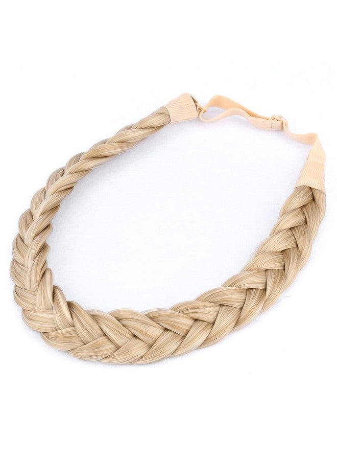 DIGUAN 2 Strands Synthetic Hair Braided Headband Classic Chunky Plaited Braids Elastic Stretch Hairpiece Women Girl Beauty Accessory 54G (Honey Blonde) - Image 4
