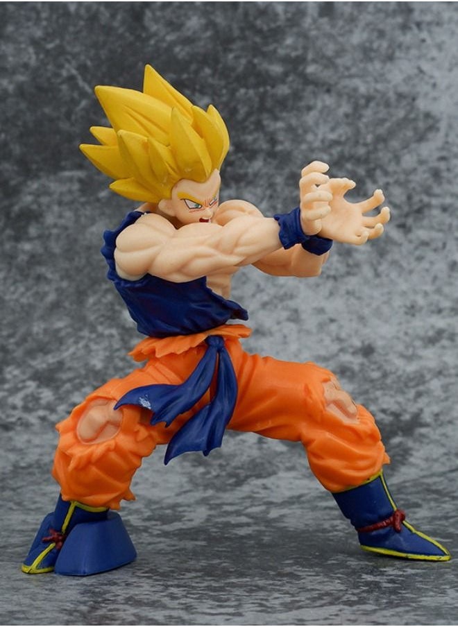 Dragon Ball - شخصية دراغون بول جوكو، شخصية سوبر سايان شوك ويف جوكو، نموذج تذكاري للذكرى العشرين، زينة نموذج الرسوم المتحركة، تمثال نموذج قابل للجمع للغاية، لعبة شخصية أنيمي 15.5 سم - Image 1