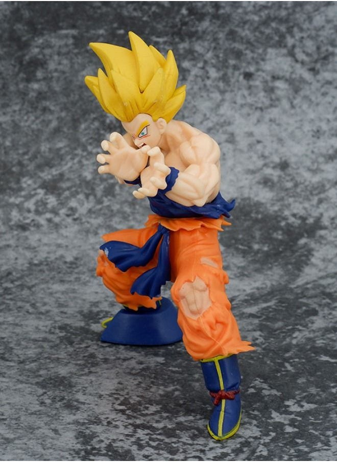 Dragon Ball - شخصية دراغون بول جوكو، شخصية سوبر سايان شوك ويف جوكو، نموذج تذكاري للذكرى العشرين، زينة نموذج الرسوم المتحركة، تمثال نموذج قابل للجمع للغاية، لعبة شخصية أنيمي 15.5 سم - Image 1