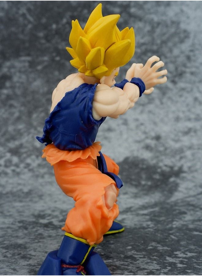 Dragon Ball - شخصية دراغون بول جوكو، شخصية سوبر سايان شوك ويف جوكو، نموذج تذكاري للذكرى العشرين، زينة نموذج الرسوم المتحركة، تمثال نموذج قابل للجمع للغاية، لعبة شخصية أنيمي 15.5 سم - Image 1