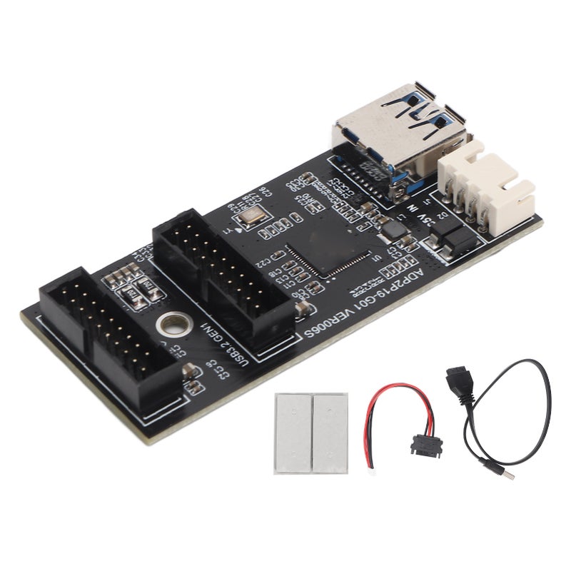 USB3.2 GEN1 Adapter Card 5Gbps Transmission Stable Widely Compatible 19PIN to 2 Port 19PIN Card for Desktop Motherboard - Image 1