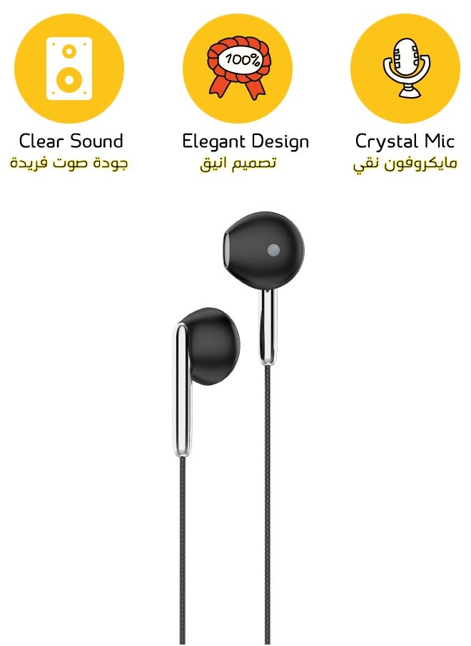 AVOO - Classic headphones with a 3.5mm AUX port, equipped with volume control buttons and a built-in microphone. - Image 1