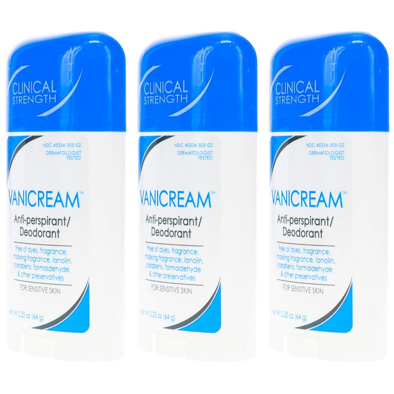 Vanicream Anti-Perspirant - Deodorant Clinical Strength For Sensitive Skin, 2.25 Oz Pack of 3 - Image 2