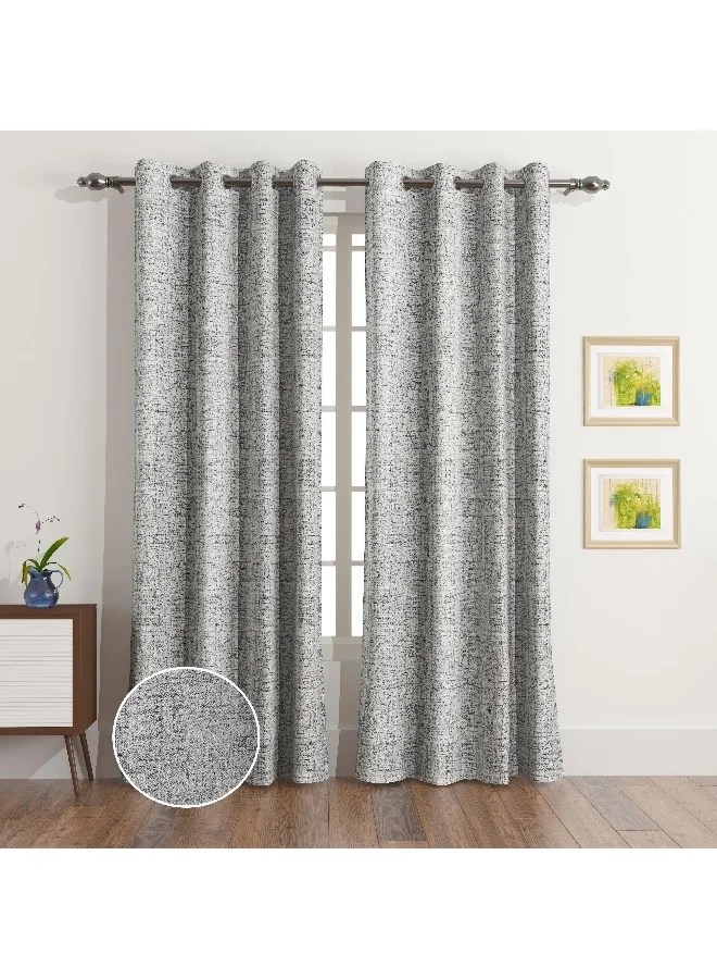 Home Box Martha 2-Piece Jacquard Extra Long Blackout Curtain Set 140 x 300 cm