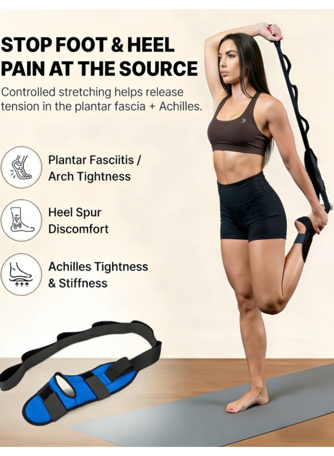 Yoga Belt for Women Men, 6 Loops Yoga Strap for Stretching, Yoga Bands for Yoga Exercise Fitness Rehabilitation Ligament Ankle Joint Correction Hemiplegia Training (HR0001, Blue) - Image 2