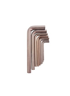 S-ZONE SZONE Hex Allen Keys Set Of Metric Size 15 To 10 Brown 9Pieces  - Image 2
