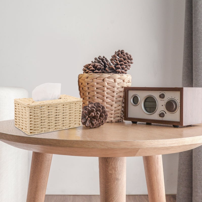 1Pc Multi-functional Kitchen Paper String Napkin Box Paper Rope Woven Paper Box - Image 3
