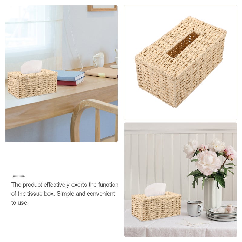 1Pc Multi-functional Kitchen Paper String Napkin Box Paper Rope Woven Paper Box - Image 5