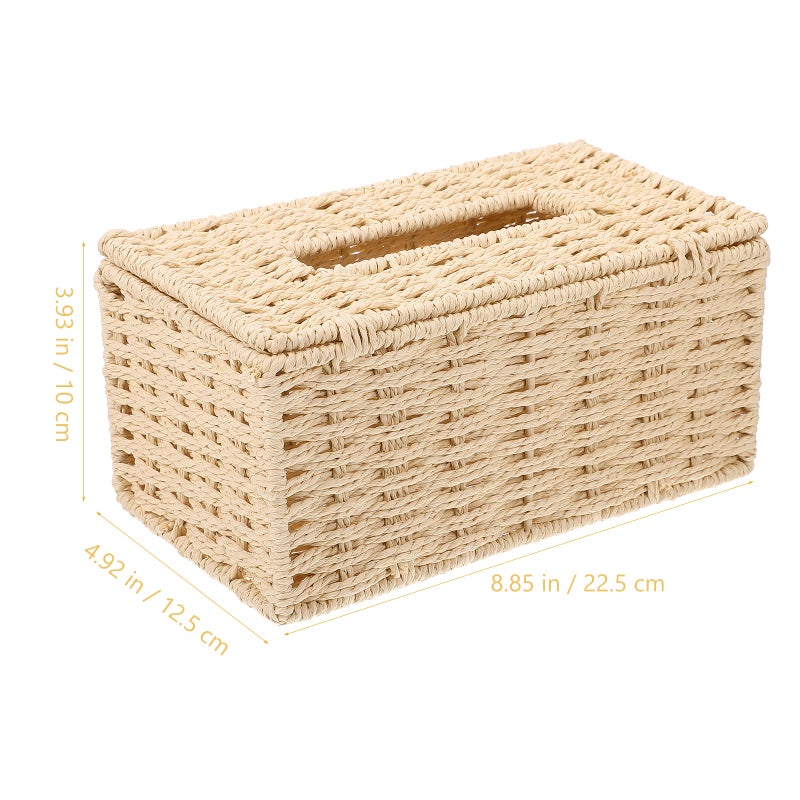 1Pc Multi-functional Kitchen Paper String Napkin Box Paper Rope Woven Paper Box - Image 2