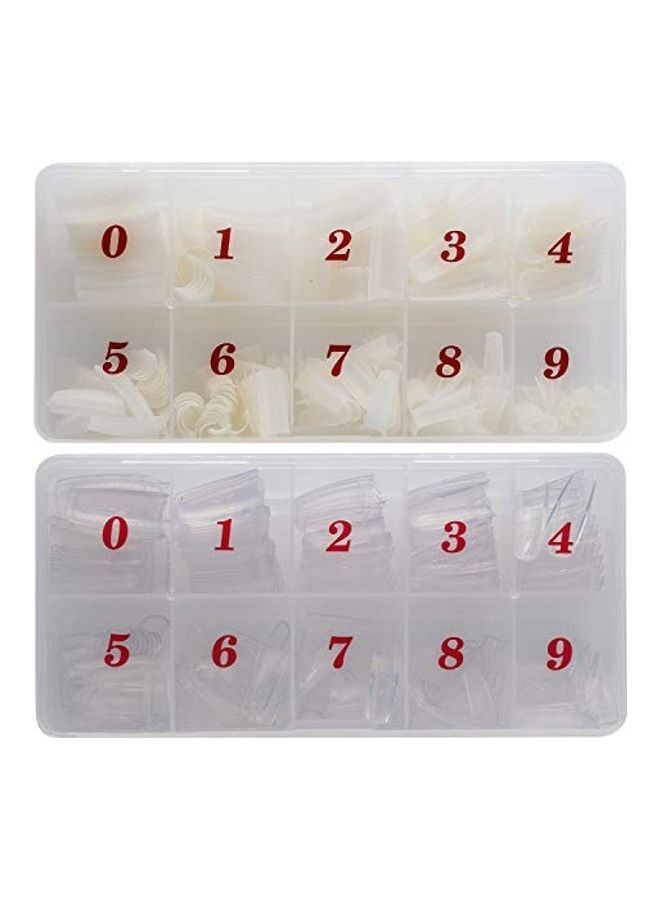 نيبمينينت مجموعة أظافر صناعية أكريليك من 1000 قطعة شفاف - Image 1