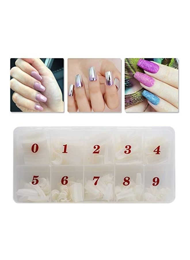 نيبمينينت مجموعة أظافر صناعية أكريليك من 1000 قطعة شفاف - Image 4
