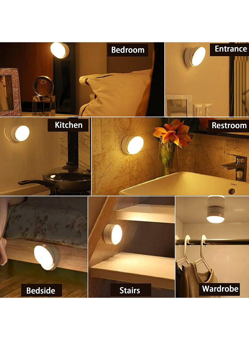 Motion Sensor Light (Warm White) Wireless LED Night Lights, 360 Degrees Rotated Induction Light with Magnetic Base, USB Rechargeable Night Lamp for Closet, Stairs, Bedroom, Kitchen, Hallway - Image 4