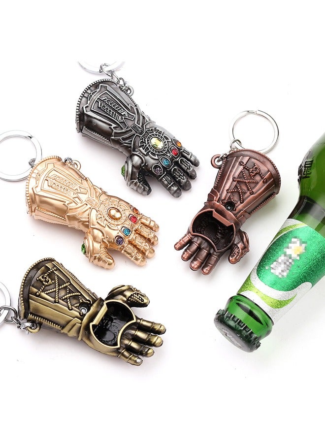 NIBEMINENT 1 Pcs Marvel Avengers Thanos Gauntlet Bottle Opener Keychain, Metal Opener Keychain Bronze  - Image 3