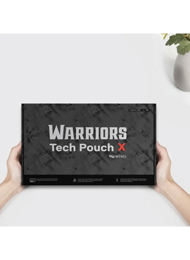 دبليو اي دبليو يو حقيبة تنظيم اكسسوارات WiWU Warriors Tech Pouch X باللون الأسود - Image 2