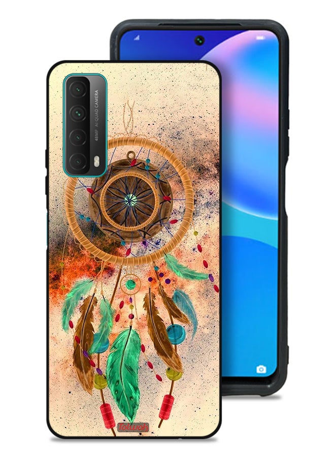 Tolwak Huawei Y7a Protective Case Cover Mandala Hanging Feathers - Image 1