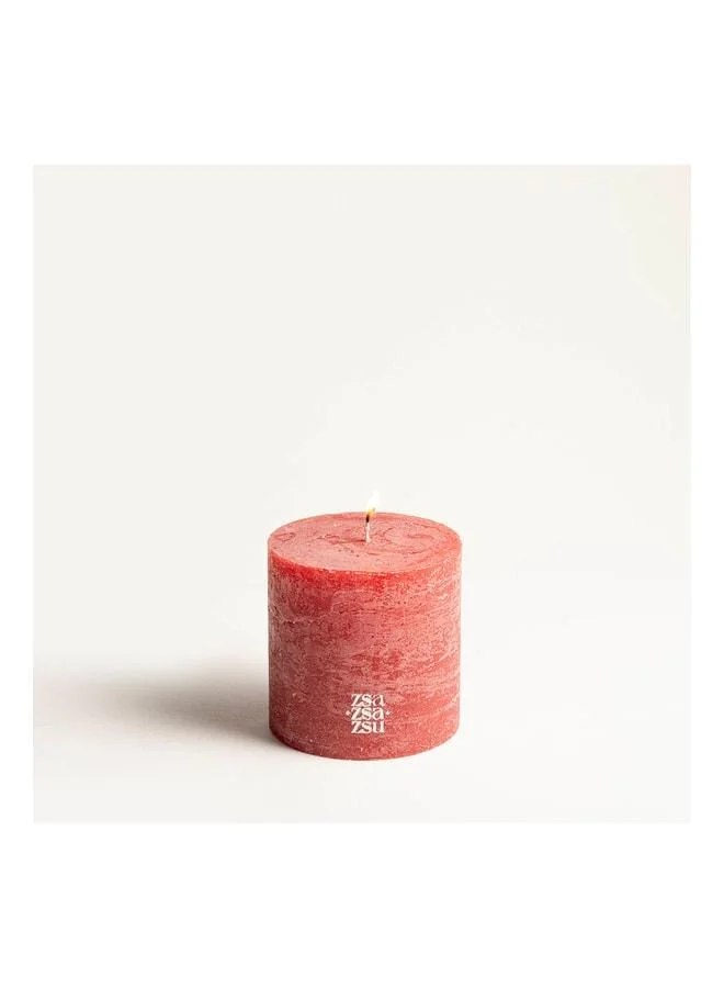 Zsa Zsa Zsu Deurne Red Paraffin Candle 9x9x9 cm