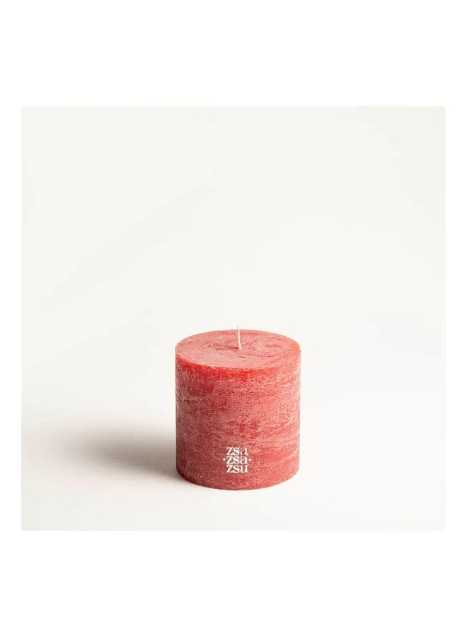 Zsa Zsa Zsu Deurne Red Paraffin Candle 9x9x9 cm