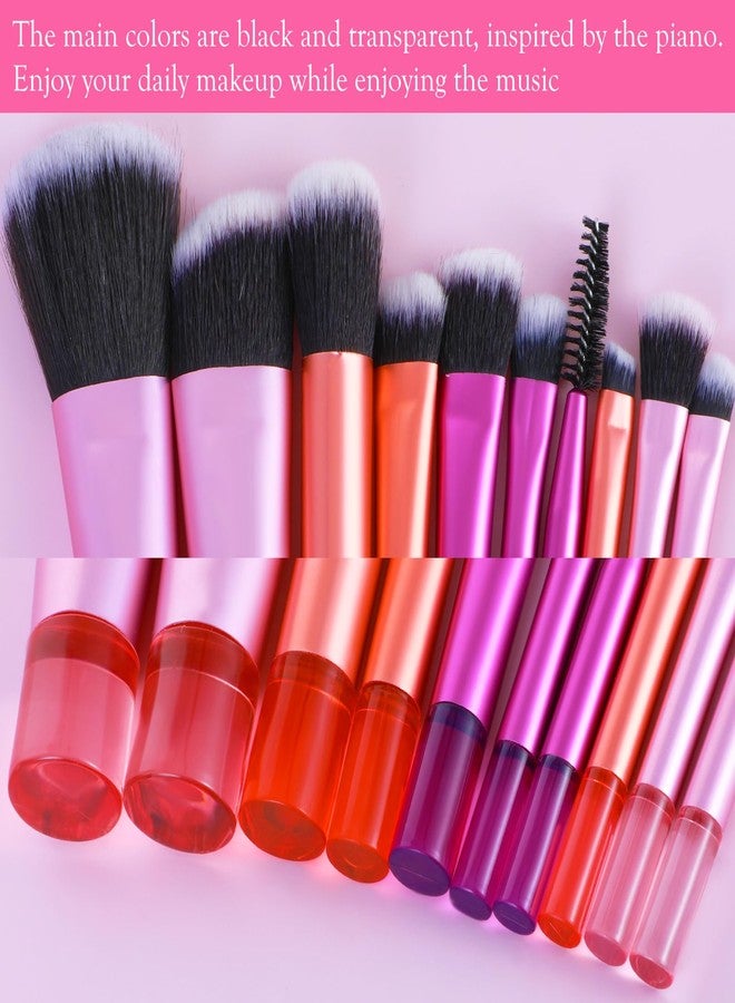 Oruola 10pcs Mini Makeup Brushes,Travel Makeup Brush Set with Brush Pouch,Make up Brush Sets for Women,Makeup Brush Set for Foundation, Eyeshadow, Blush, Powder, Highlight, Contour & Concealer - Image 5
