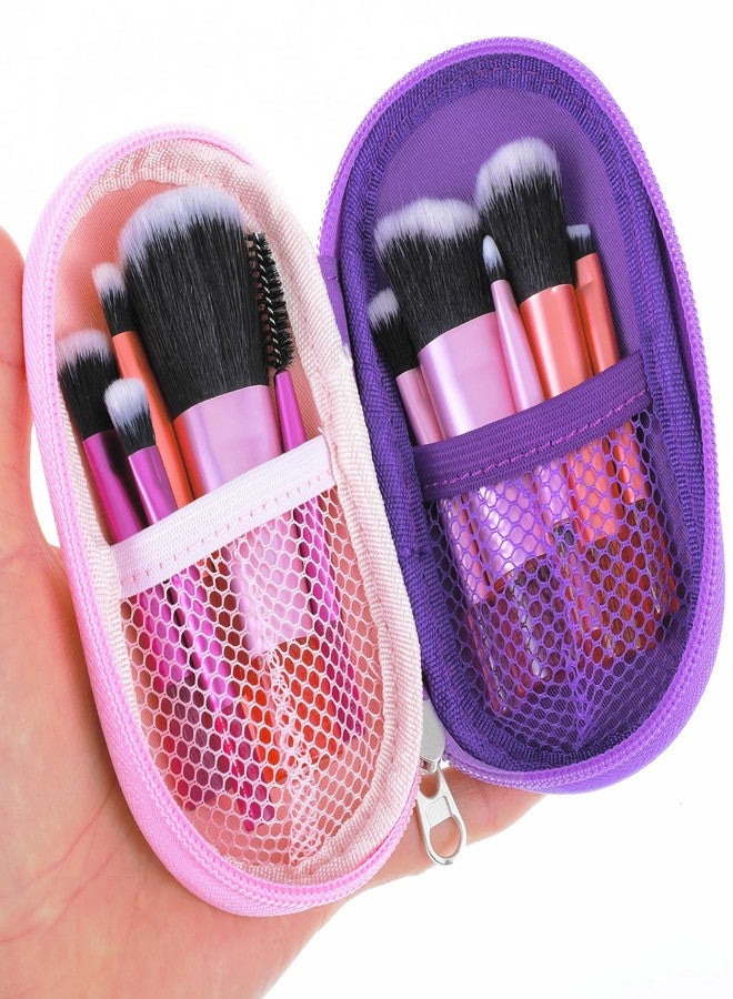 Oruola 10pcs Mini Makeup Brushes,Travel Makeup Brush Set with Brush Pouch,Make up Brush Sets for Women,Makeup Brush Set for Foundation, Eyeshadow, Blush, Powder, Highlight, Contour & Concealer - Image 3
