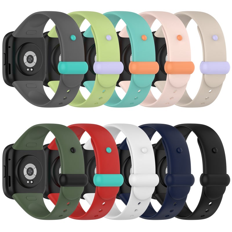 erorex For Redmi Watch 3 Nail Button Silicone Watch Band(White) - Image 5