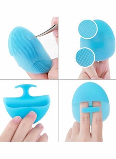 KASTWAVE Facial Cleansing Brush, Soft Silicone Manual Face Scrubber Exfoliating Massage Scrub Acne Blackheads Remove Handheld Pads for Deep Cleaning Skin Care Sensitive, Delicate, Dry (2 Pcs)  - Image 5