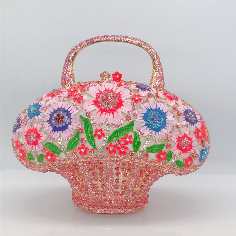 Diamond-Encrusted Dinner Bag Banquet Full Diamond Handbag Stone Clutch Bag - Image 1