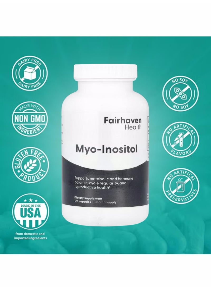 fairhaven health Myo-Inositol For Women and Men 120 Capsules  - Image 2