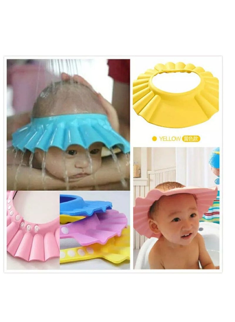 Generic Full shower cap for children  bath cap  head cover  with two snaps to expand and narrow it according to the size of the childs head  multicolored  - Image 2